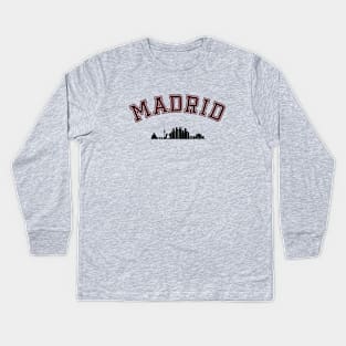 Madrid Skyline Kids Long Sleeve T-Shirt